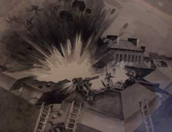 Explosion at the North Bastion Fort Erie